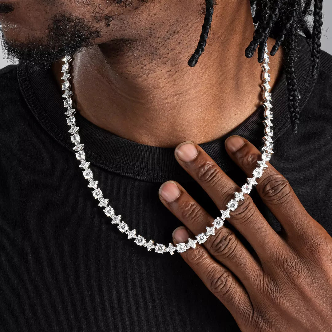 Moissanite S925 Sparkles Star Link Chain